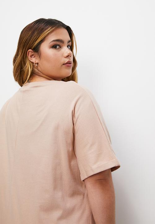Blake - T-shirt midi dress - stone