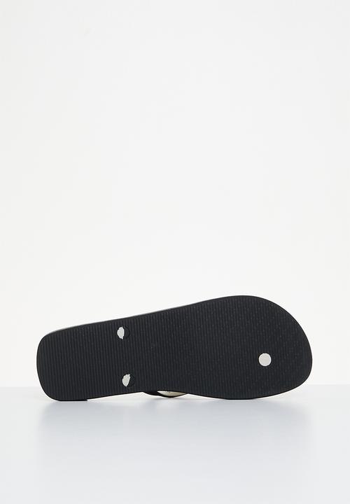 POLO - Monogram flip flop - black