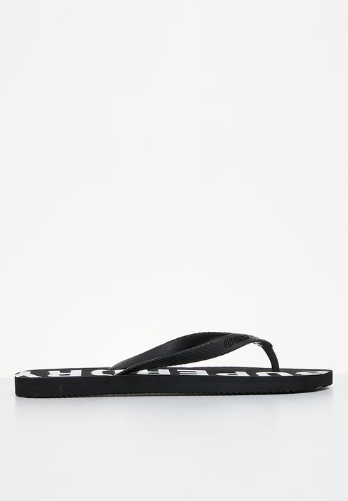 Superdry. - Code essential flip flop - black