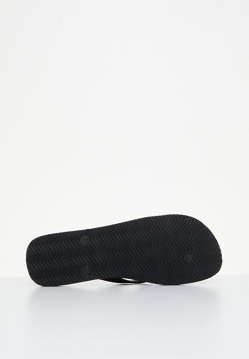 Superdry. - Code essential flip flop - black