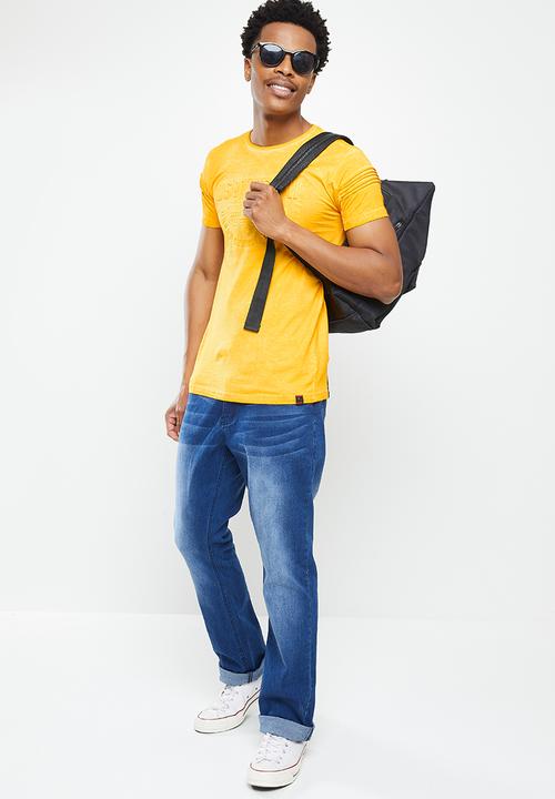 SOVIET - M branson short sleeve  tee - canary yellow