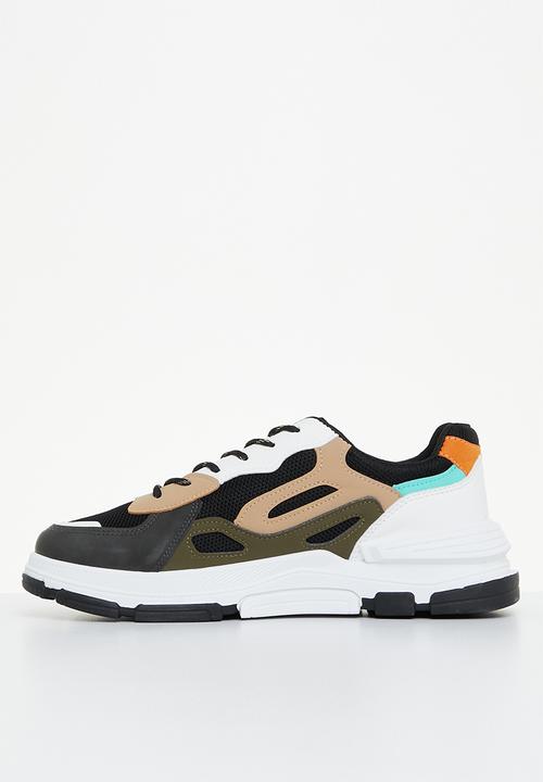 Tom Tom - Ron sneaker - black & taupe multi