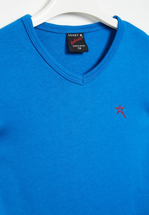 SOVIET - B bolt evo short sleeve muscle tee - mosaic blue