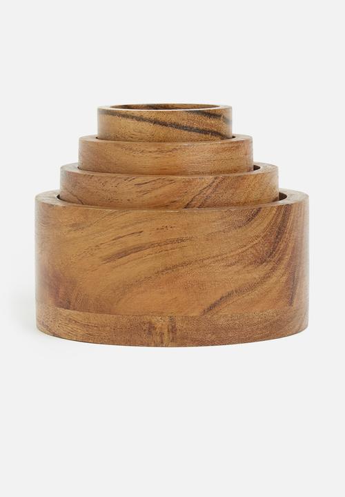 Sixth Floor - Malgova baking measuring cup set- acacia wood