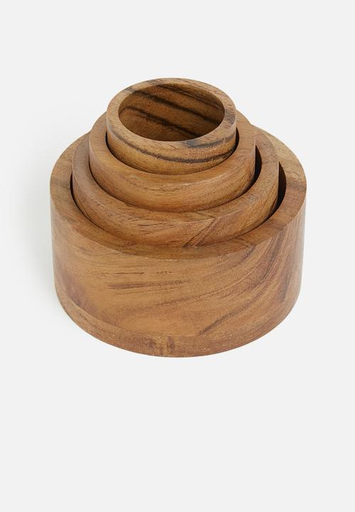 Sixth Floor - Malgova baking measuring cup set- acacia wood