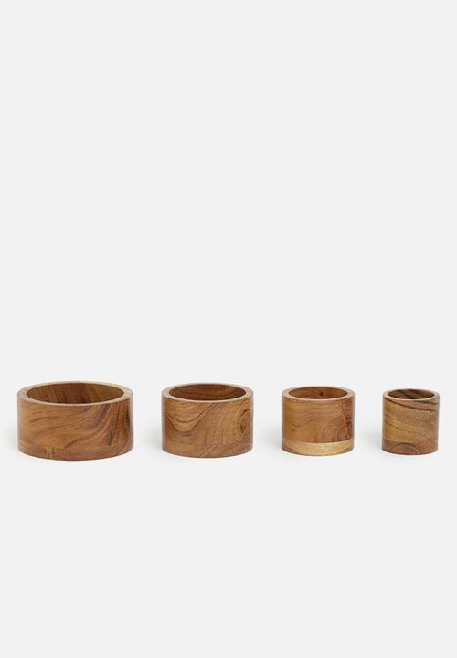Sixth Floor - Malgova baking measuring cup set- acacia wood