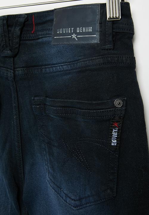 SOVIET - B lamont boys skinny denim - blue black