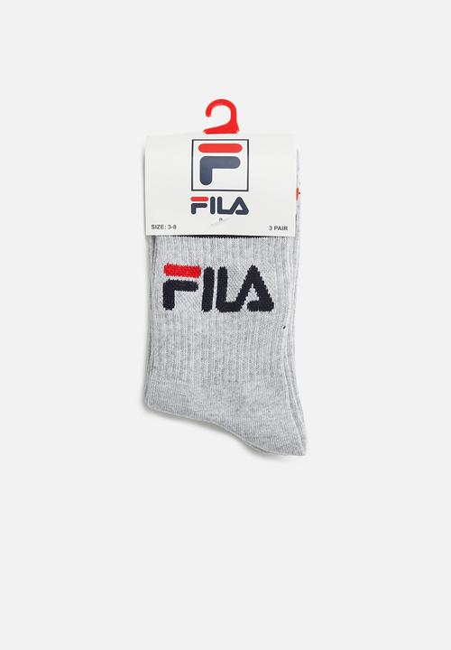 FILA - Stallone 3/4 sock ladies 3-pack - grey melange & white