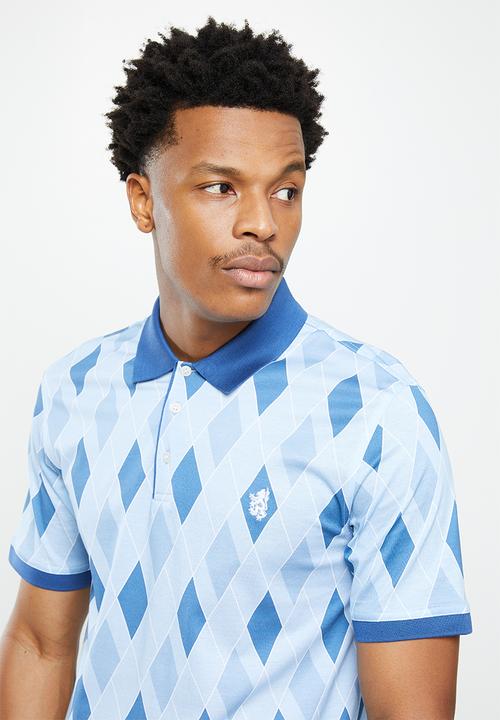 Pringle of Scotland - Mercerised short sleeve golfer - blue