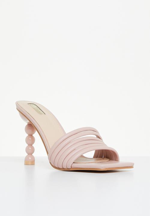 Plum - Vicky square toe mule heel - neutral