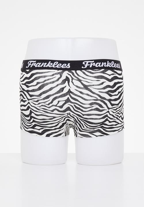Franklees - Zebra short leg trunks - black & white