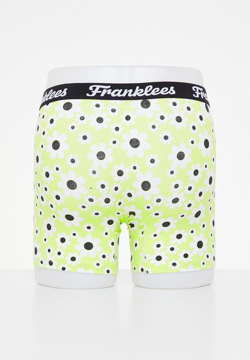 Franklees - Retro daisy long leg trunks - yellow