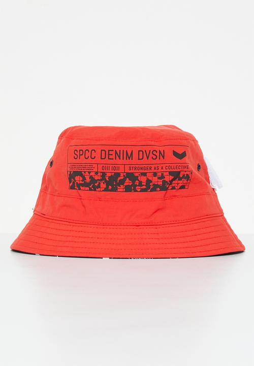 S.P.C.C - Nevitt reversible bucket hat - black/orange