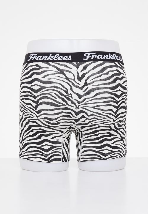 Franklees - Zebra long leg trunks - black & white