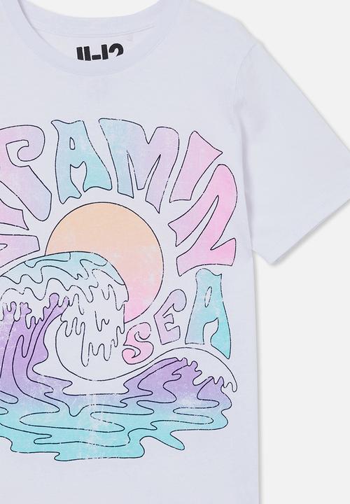 Cotton On - Penny short sleeve tee-white/vitamin sea