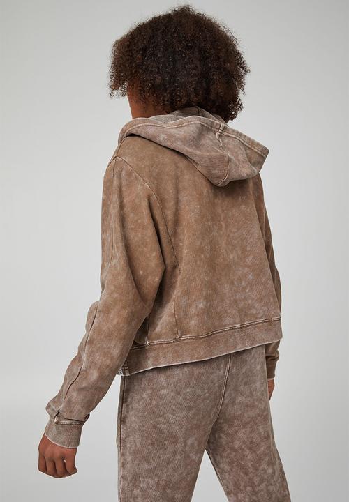 Cotton On - Jaye zip thru hoodie - hot choccy