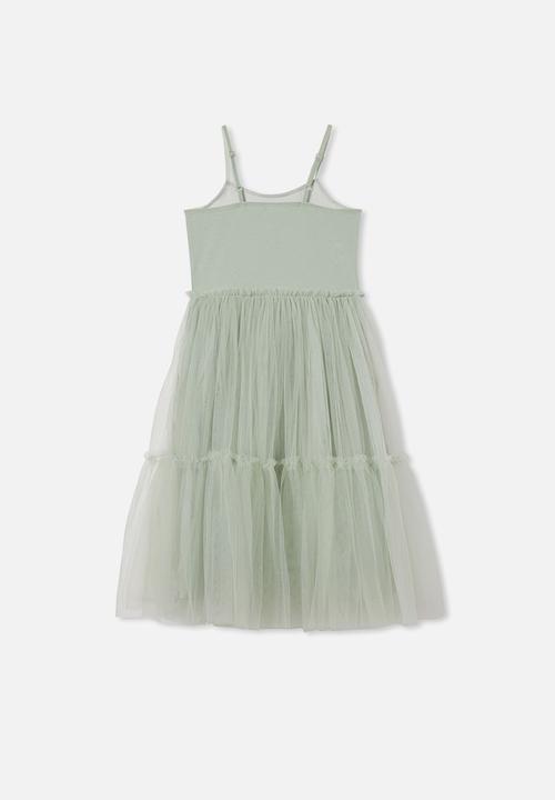Cotton On - Iris dress up dress - stone green/rainbow