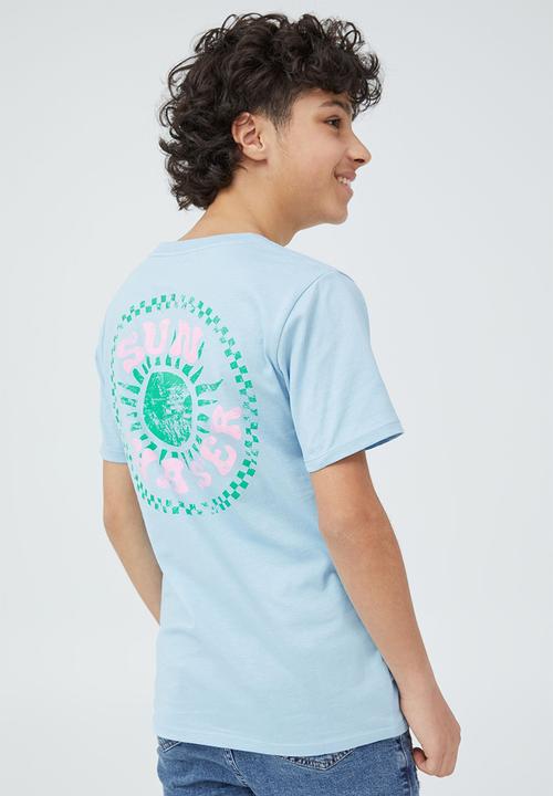 Cotton On - Maxy skater short sleeve tee-sky haze / sun chaser