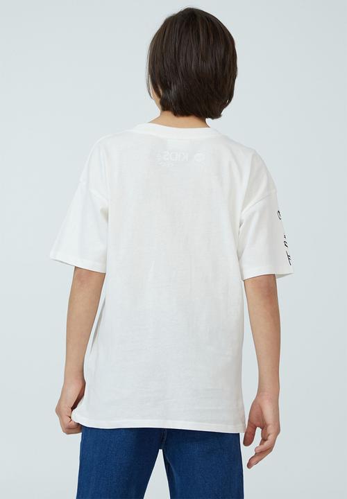 Cotton On - License quinn short sleeve tee - lcn bra vanilla/rolling stones