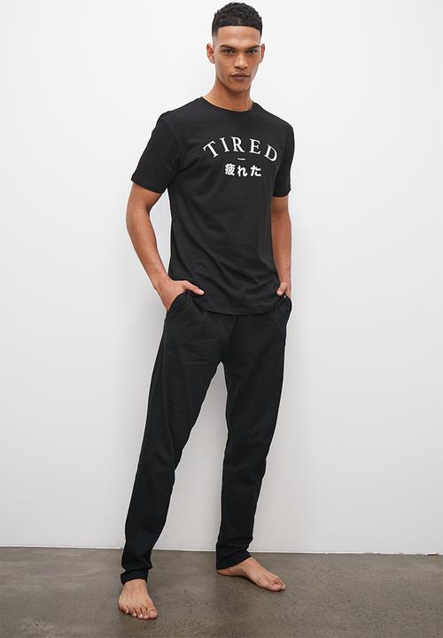 Superbalist - Plain regular long lounge pant - black