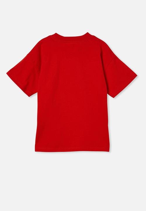 Cotton On - License drop shoulder short sleeve tee - lcn mif miffy/flame red