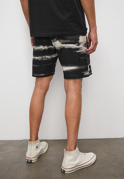 Superbalist - Acid wash short - black