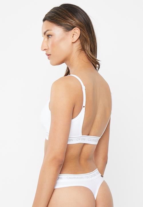 Calvin Klein - Ck unlined bralette - white
