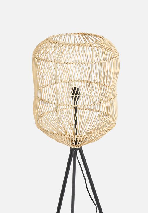 Sixth Floor - Finley floor lamp - black & natural