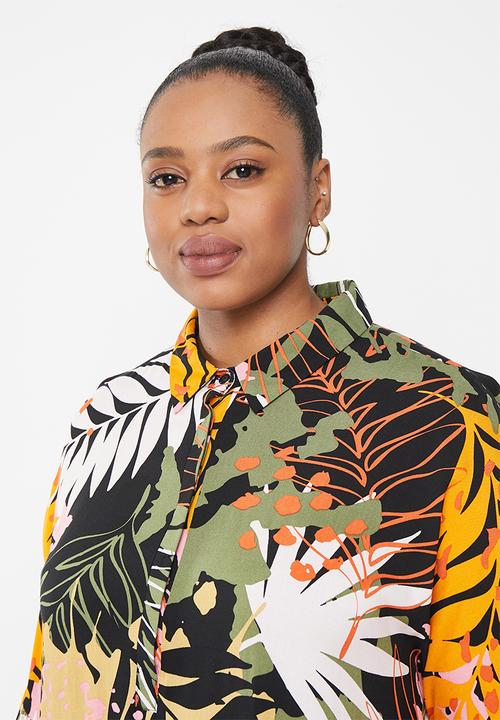 AMANDA LAIRD CHERRY - Plus nhlole dress -  multi-colour abstract leaf