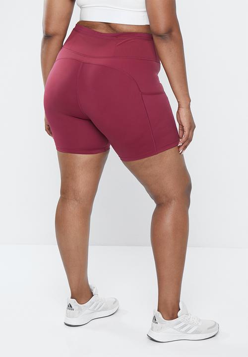 Cotton On - Curve active smoothing explorer bike short - red plum