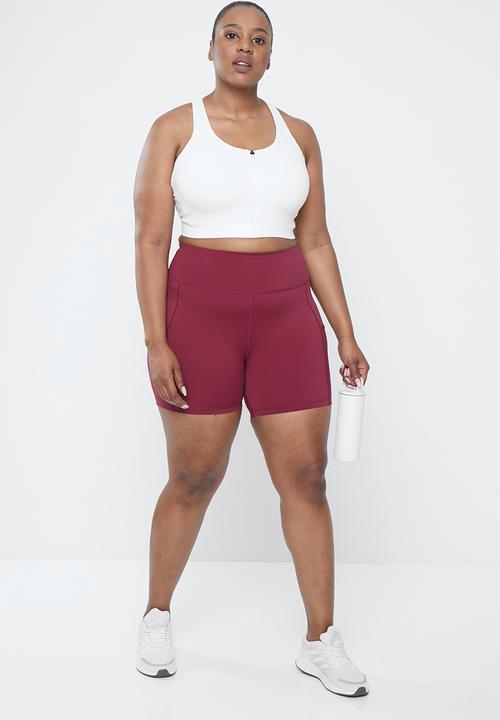 Cotton On - Curve active smoothing explorer bike short - red plum