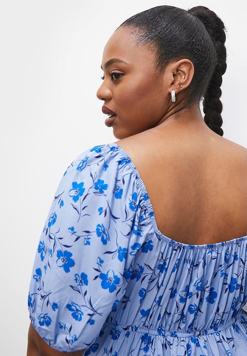 Blake - A-line mini dress - blue floral