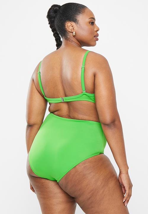 Me&B - Plus plain bikini set - emerald