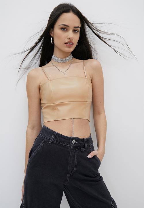 Blake - Co-ord aline micro mini skirt - stone