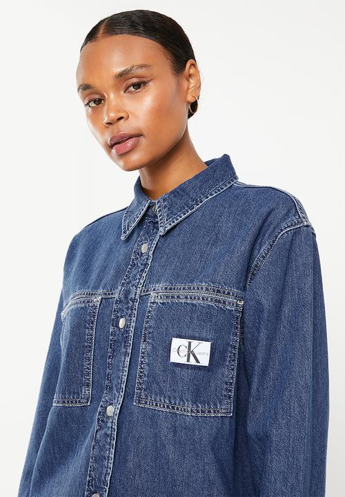 Calvin Klein - Utility shirt dress - denim dark