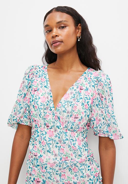 MILLA - Ruched mini dress - spring floral