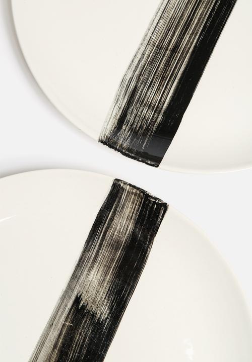 Urchin Art - Set of 4 Brushstroke Dinner Plates