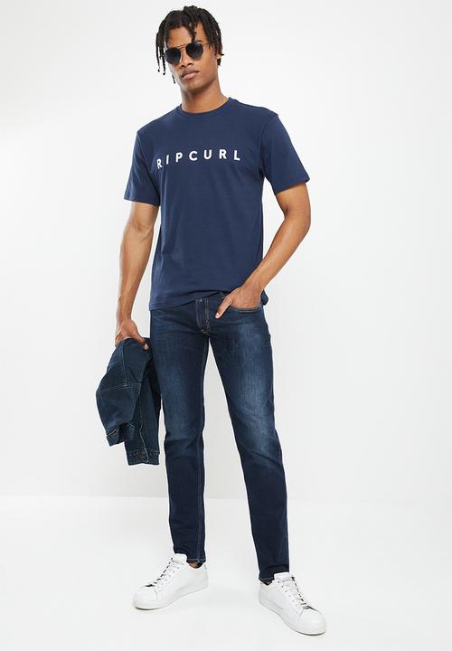 Rip Curl - Italics tee - navy