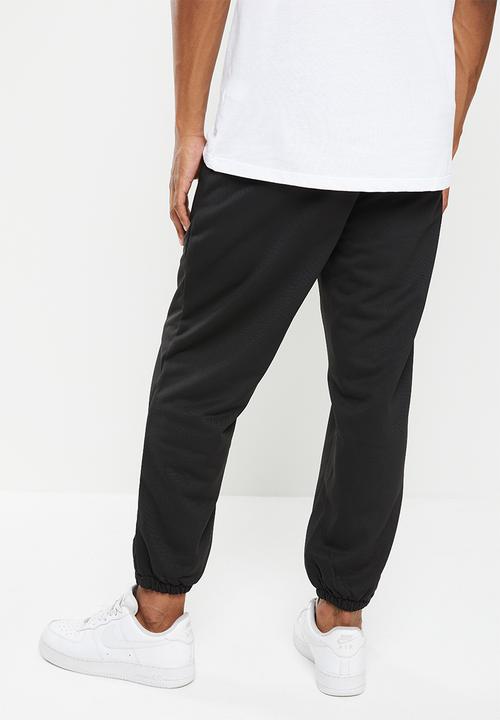 basicthread - Basicthread elastic cuff regular sweatpants - black
