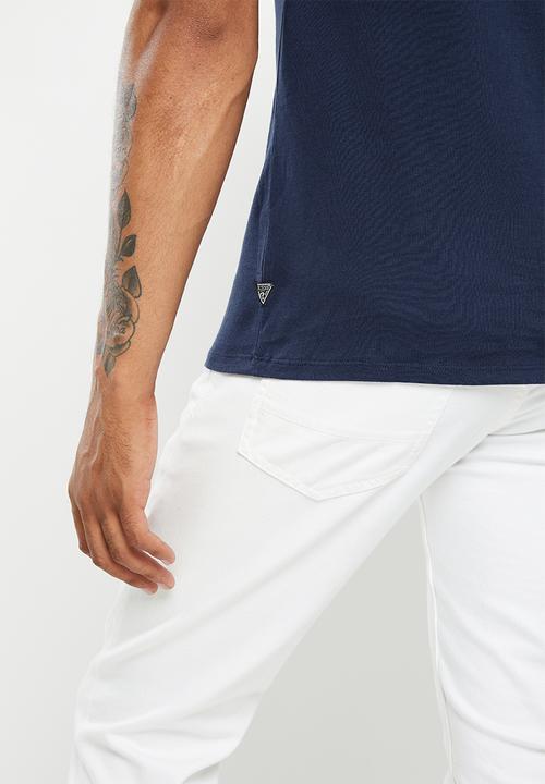 GUESS - Short sleeve guess la embossed tee - new navy