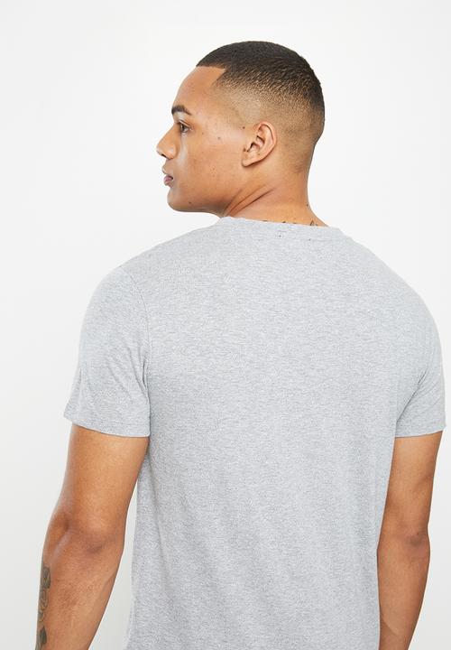 Superdry. - Pocket v neck - mid grey marl