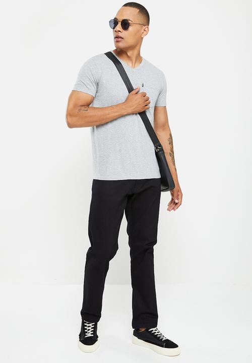 Superdry. - Pocket v neck - mid grey marl