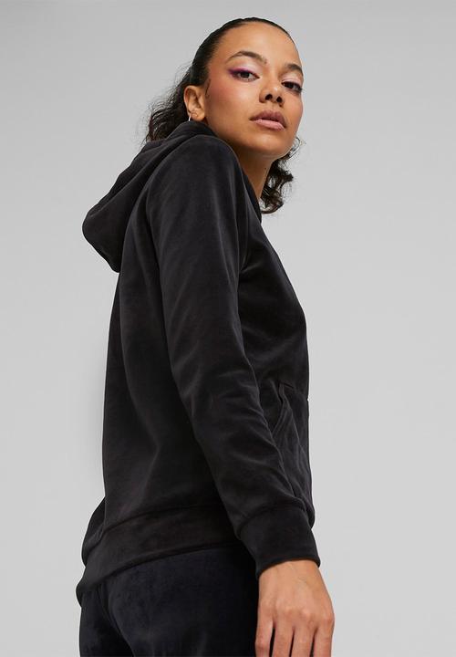 PUMA - Ess+ velour hoodie - puma black