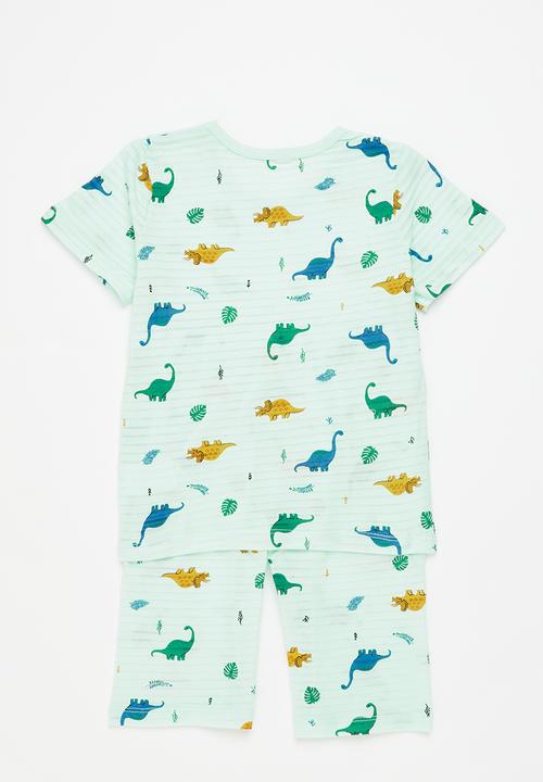 Pop Candy - Boys printed pj set - aqua green