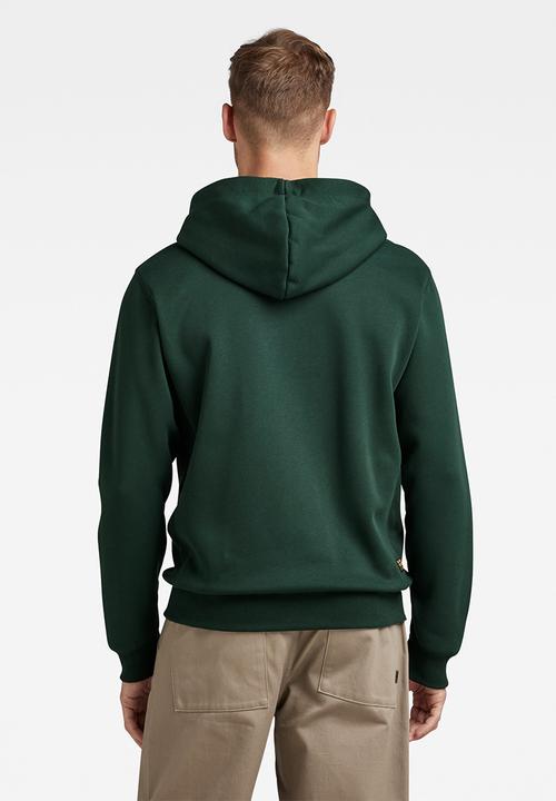 G-STAR - Premium core hooded zip sweater long sleeve - laub