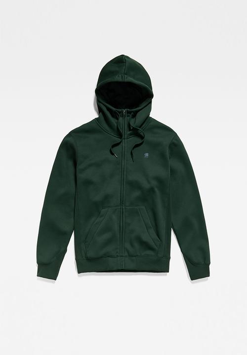 G-STAR - Premium core hooded zip sweater long sleeve - laub