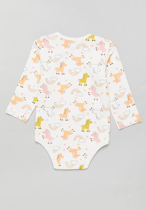 Pop Candy - Baby ls printed babygrow - multi
