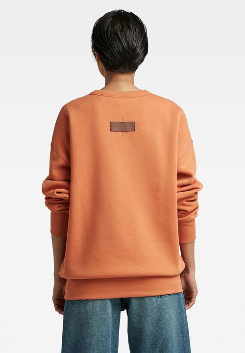 G-STAR - Unisex core oversized r sweater - autumn leaf