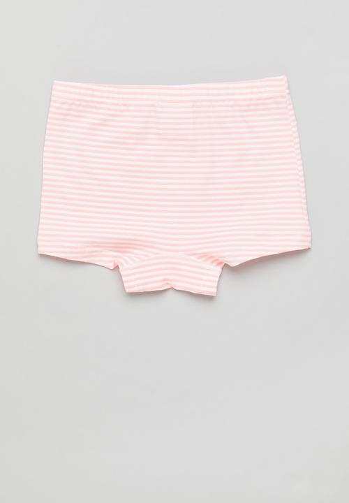 Pop Candy - Girls 3 pack printed briefs - white & pink 