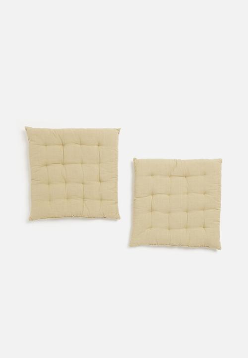 H&S - Set of 2 chair pad - ecru